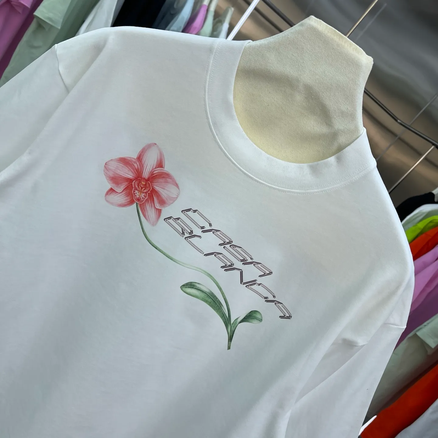New Arrival Casablanca Classic Series T ～ ， ， 。 ， Classic ， In Stock ！ ：White Black Light Blue Orange Pink（5 ） Size：S M L XL XXL
